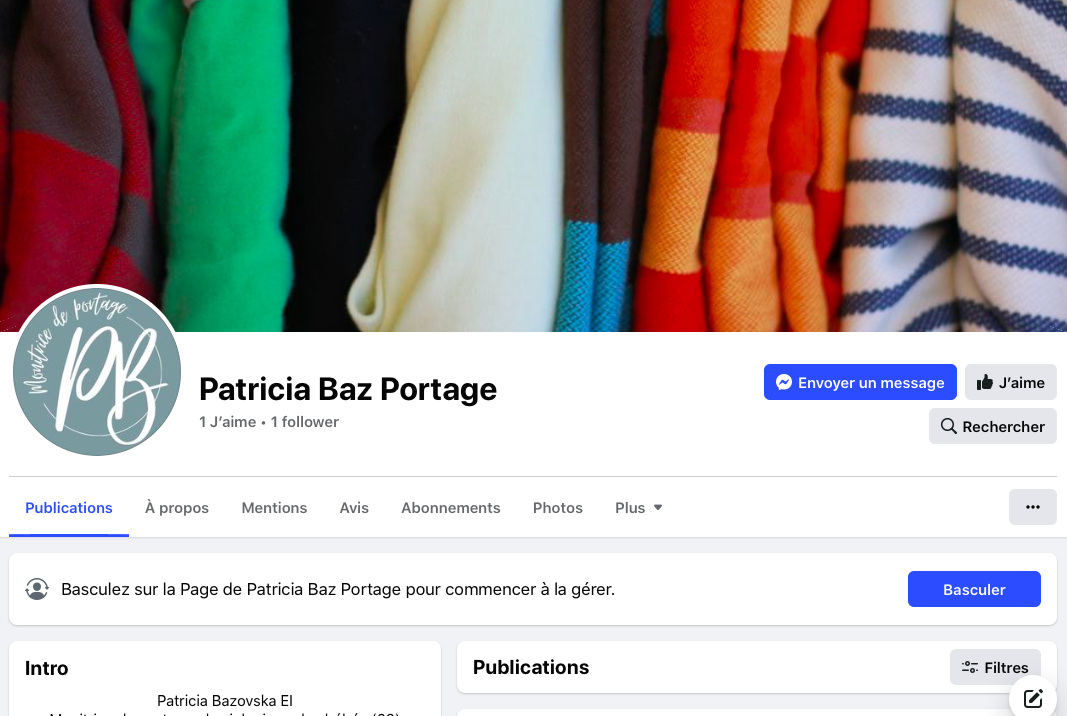 page facebook patriciabaz-portage